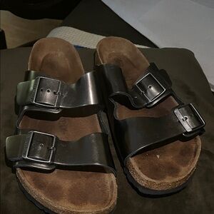 Birkenstock Black Leather Sandals